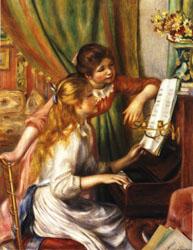 Auguste renoir Young Girls at the Piano